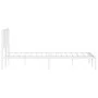 Bettgestell aus Metall mit weißem Kopfteil 193x203 cm von , Betten und Lattenroste - Ref: Foro24-374492, Preis: 103,66 €, Rab...