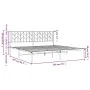 Bettgestell aus Metall mit weißem Kopfteil 193x203 cm von , Betten und Lattenroste - Ref: Foro24-374492, Preis: 103,66 €, Rab...