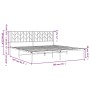 Bettgestell aus Metall mit weißem Kopfteil 193x203 cm von , Betten und Lattenroste - Ref: Foro24-374492, Preis: 105,11 €, Rab...