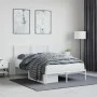 Estructura de cama de metal con cabecero blanca 120x200 cm de , Camas y somieres - Ref: Foro24-374484, Precio: 86,74 €, Descu...