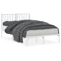 Metal bed frame with white headboard 120x200 cm by , Beds and slatted bases - Ref: Foro24-374484, Price: 86,81 €, Discount: %