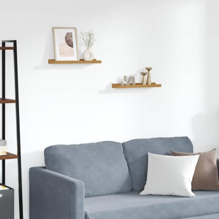 Estante de pared 2 pcs Beige 40 x 9 x 3 cm Madera de ingeniería en Estantes y estanterías | Comprar online en Foro24