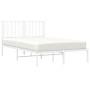 Bettgestell aus Metall mit weißem Kopfteil 120x200 cm von , Betten und Lattenroste - Ref: Foro24-374484, Preis: 87,91 €, Raba...