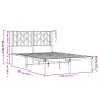 Bettgestell aus Metall mit weißem Kopfteil 120x200 cm von , Betten und Lattenroste - Ref: Foro24-374484, Preis: 87,91 €, Raba...