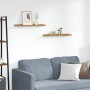 Estante de pared 2 pcs Beige 60 x 9 x 3 cm Madera de ingeniería en Estantes y estanterías | Comprar online en Foro24
