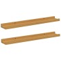 Estante de pared 2 pcs Beige 60 x 9 x 3 cm Madera de ingeniería en Estantes y estanterías | Comprar online en Foro24
