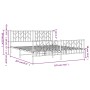 Metal bed frame with headboard and white footboard 180x200 cm by , Beds and slatted bases - Ref: Foro24-374508, Price: 142,76...