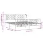 Metal bed frame with headboard and white footboard 180x200 cm by , Beds and slatted bases - Ref: Foro24-374508, Price: 140,31...