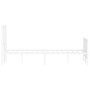 Metal bed frame with headboard and white footboard 120x190 cm by , Beds and slatted bases - Ref: Foro24-374501, Price: 93,63 ...