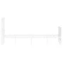 Metal bed frame with headboard and white footboard 120x190 cm by , Beds and slatted bases - Ref: Foro24-374501, Price: 92,17 ...