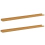 Estante de pared con estante 2 pcs Beige 100 x 9 x 3 cm en Estantes y estanterías | Comprar online en Foro24