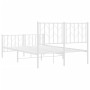 Metal bed frame with headboard and white footboard 120x190 cm by , Beds and slatted bases - Ref: Foro24-374501, Price: 93,63 ...