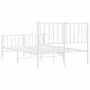 Metal bed frame with headboard and white footboard 120x190 cm by , Beds and slatted bases - Ref: Foro24-374501, Price: 92,17 ...
