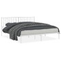 Bettgestell aus Metall mit weißem Kopfteil 180x200 cm von , Betten und Lattenroste - Ref: Foro24-374490, Preis: 106,24 €, Rab...