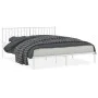 Estructura de cama de metal con cabecero blanco 180x200 cm de , Camas y somieres - Ref: Foro24-374490, Precio: 104,64 €, Desc...