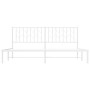 Bettgestell aus Metall mit weißem Kopfteil 180x200 cm von , Betten und Lattenroste - Ref: Foro24-374490, Preis: 106,24 €, Rab...