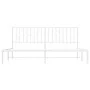Estructura de cama de metal con cabecero blanco 180x200 cm de , Camas y somieres - Ref: Foro24-374490, Precio: 104,64 €, Desc...