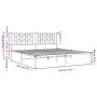 Estructura de cama de metal con cabecero blanco 180x200 cm de , Camas y somieres - Ref: Foro24-374490, Precio: 104,64 €, Desc...