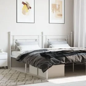 Kopfteil aus weißem Metall, 193 cm von , Kopf- und Fußteile - Ref: Foro24-374425, Preis: 41,16 €, Rabatt: %