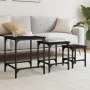 Stackable coffee tables 3 pieces black engineered wood by , Coffee table - Ref: Foro24-838933, Price: 39,93 €, Discount: %