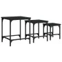 Stackable coffee tables 3 pieces black engineered wood by , Coffee table - Ref: Foro24-838933, Price: 39,93 €, Discount: %