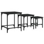 Stapelbare Couchtische, 3 Stück, schwarzes Holzwerkstoff von , Couchtisch - Ref: Foro24-838933, Preis: 41,30 €, Rabatt: %