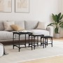 Stapelbare Couchtische, 3 Stück, schwarzes Holzwerkstoff von , Couchtisch - Ref: Foro24-838933, Preis: 41,30 €, Rabatt: %