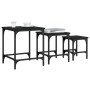 Stapelbare Couchtische, 3 Stück, schwarzes Holzwerkstoff von , Couchtisch - Ref: Foro24-838933, Preis: 41,30 €, Rabatt: %
