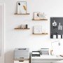 Estante de pared 4 pcs Beige 40 x 9 x 3 cm Madera de ingeniería en Estantes y estanterías | Comprar online en Foro24