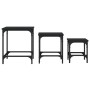 Stapelbare Couchtische, 3 Stück, schwarzes Holzwerkstoff von , Couchtisch - Ref: Foro24-838933, Preis: 41,30 €, Rabatt: %