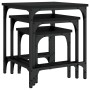 Stapelbare Couchtische, 3 Stück, schwarzes Holzwerkstoff von , Couchtisch - Ref: Foro24-838933, Preis: 41,30 €, Rabatt: %