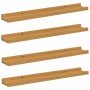 Estante de pared 4 pcs Beige 60 x 9 x 3 cm Madera de ingeniería en Estantes y estanterías | Comprar online en Foro24