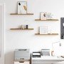 Estante de pared 4 pcs Beige 60 x 9 x 3 cm Madera de ingeniería en Estantes y estanterías | Comprar online en Foro24