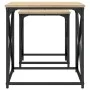 Stackable coffee tables 2 pieces engineered wood Sonoma oak by , Coffee table - Ref: Foro24-838944, Price: 43,34 €, Discount: %