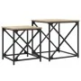 Stackable coffee tables 2 pieces engineered wood Sonoma oak by , Coffee table - Ref: Foro24-838944, Price: 43,34 €, Discount: %