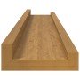 Estante de pared 4 pcs Beige 60 x 9 x 3 cm Madera de ingeniería en Estantes y estanterías | Comprar online en Foro24