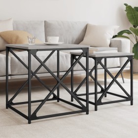 Stackable coffee tables 2 pieces Sonoma gray engineered wood by , Coffee table - Ref: Foro24-838946, Price: 55,02 €, Discount: %