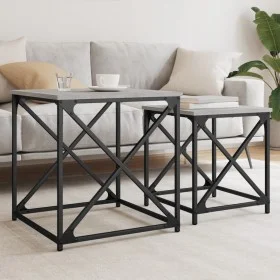 Stackable coffee tables 2 pieces Sonoma gray engineered wood by , Coffee table - Ref: Foro24-838946, Price: 54,32 €, Discount: %