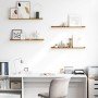 Estante de pared 4 pcs Beige 80 x 9 x 3 cm Madera de ingeniería en Estantes y estanterías | Comprar online en Foro24