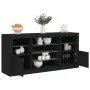 Aparador con luces LED negro 142,5x37x67 cm de , Aparadores - Ref: Foro24-3209087, Precio: 186,99 €, Descuento: %