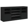 Aparador con luces LED negro 142,5x37x67 cm de , Aparadores - Ref: Foro24-3209087, Precio: 186,99 €, Descuento: %