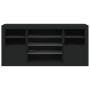 Sideboard with LED lights black 142.5x37x67 cm by , Sideboards - Ref: Foro24-3209087, Price: 192,57 €, Discount: %