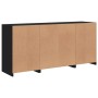 Sideboard with LED lights black 142.5x37x67 cm by , Sideboards - Ref: Foro24-3209087, Price: 192,57 €, Discount: %