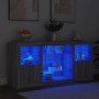Sideboard mit LED-Leuchten Sonomagrau 142,5x37x67 cm von , Sideboards - Ref: Foro24-3209091, Preis: 167,40 €, Rabatt: %