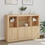 Sideboard with LED light 3 pieces engineered wood sonoma oak by , Sideboards - Ref: Foro24-3209109, Price: 207,41 €, Discount: %