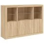 Sideboard mit LED-Licht, 3-teilig, Holzwerkstoff Sonoma-Eiche von , Sideboards - Ref: Foro24-3209109, Preis: 207,93 €, Rabatt: %