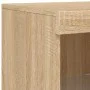 Sideboard with LED light 3 pieces engineered wood sonoma oak by , Sideboards - Ref: Foro24-3209109, Price: 207,41 €, Discount: %