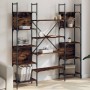 Estantería de madera ingeniería roble ahumado 155,5x24x166,5 cm de , Librerías y estanterías - Ref: Foro24-838860, Precio: 98...