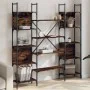 Smoked oak engineered wood shelf 155.5x24x166.5 cm by , Bookcases and shelves - Ref: Foro24-838860, Price: 97,16 €, Discount: %
