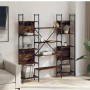 Estantería de madera ingeniería roble ahumado 155,5x24x166,5 cm de , Librerías y estanterías - Ref: Foro24-838860, Precio: 98...
